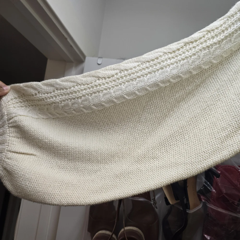 Flying Tomato Cream Knit Puff Sleeve Mini Sweater Dress - Picture 4 of 4